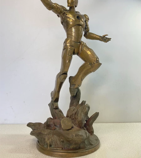 漫威钢铁侠模型手办青铜实心铸造 铜雕 铜摆...