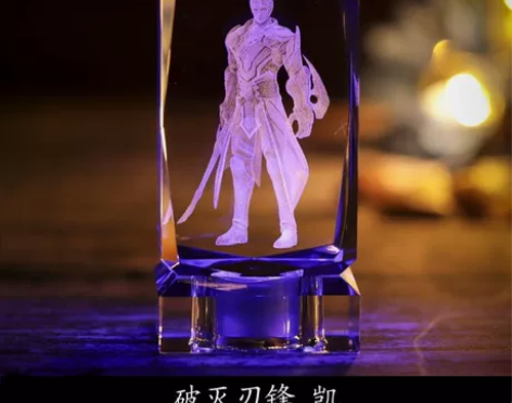 王者手办荣耀模型李白露娜水晶摆件创意星星灯...