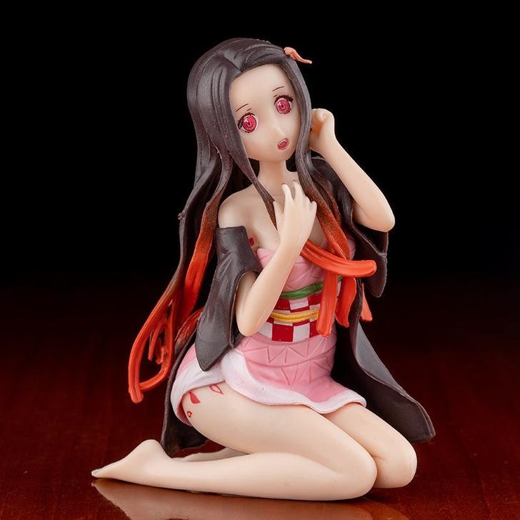 鬼灭之刃祢豆子手办动漫美少女周边二次元车载...
