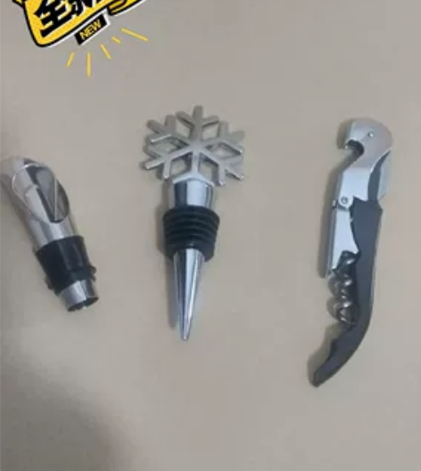6元一套包邮不锈钢三件套红酒开瓶器葡萄酒开...