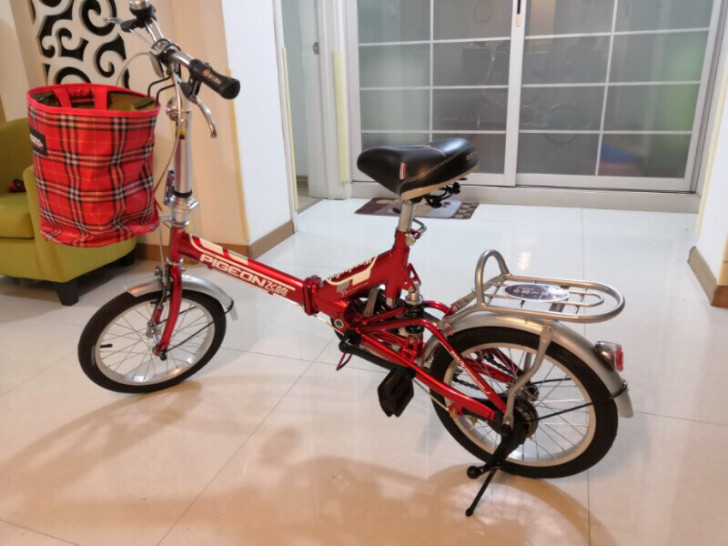 飞鸽折叠便携车，550购入，自己又多花65...