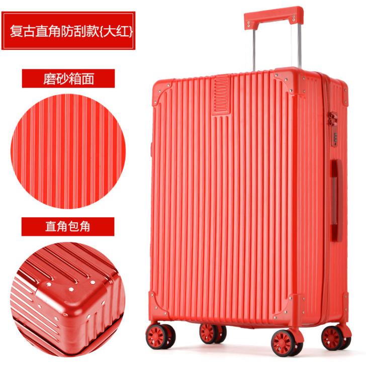 网红行李箱女20旅行箱复古拉杆箱万向轮24...