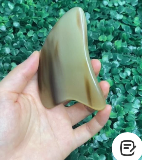 9mm厚度天然牦牛角三角板刮痧板（179号...