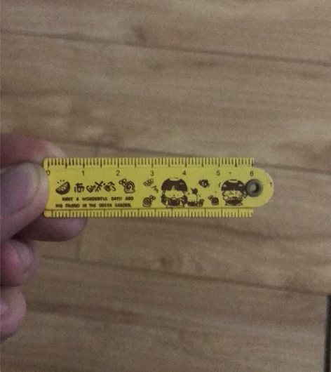 怀旧经典绝版西瓜太郎折叠铁质尺，50包邮。...