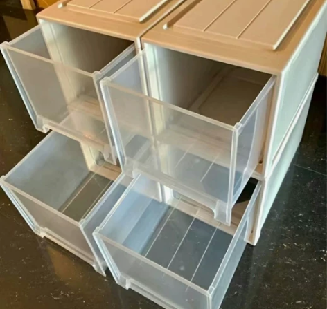 抽屉收纳盒衣服整理柜收纳箱储物盒透明大号玩...