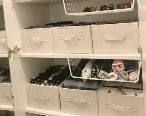 布艺收纳箱 收纳箱布艺家用衣物收纳盒抽屉式...