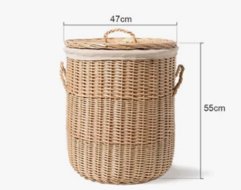 artlyly收纳箱藤编收纳筐家用大号有盖...