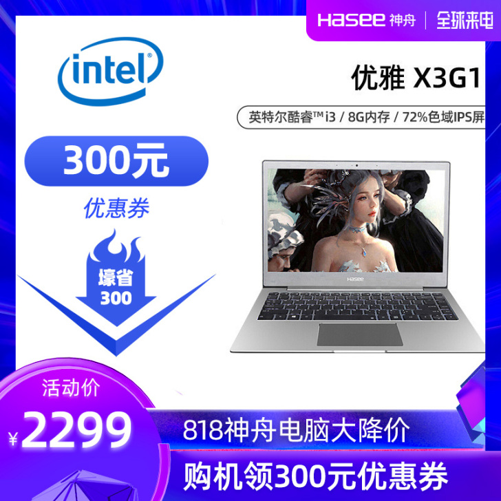 【来电价】【神舟自营】神舟优雅X4 英特尔...