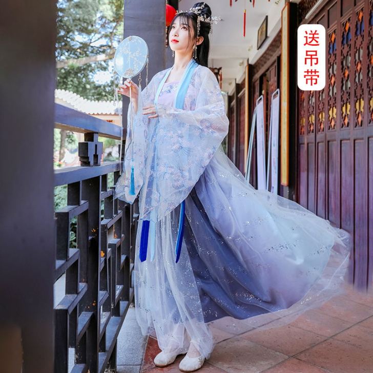 花神赋汉服女中国风古装魏晋风齐腰齐胸襦裙广...