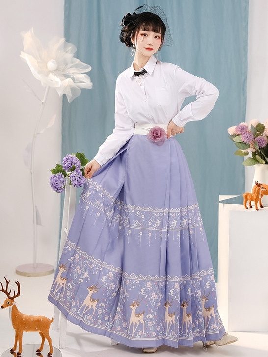 清梳一鹿有你原创汉服女明制马面裙日常穿搭仙...