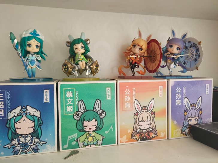 王者荣耀q版手办 王昭君 蔡文姬 公孙离 ...
