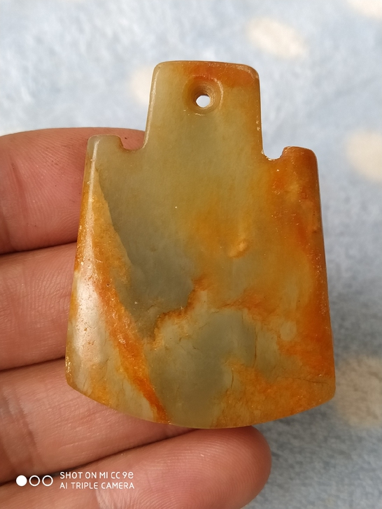 古董古玩 古玩杂项 古玉老玉收藏 和田玉斧...
