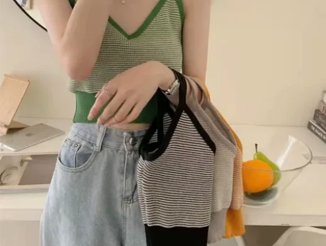 针织背心女外穿美背V领设计感小众内搭短款 ...