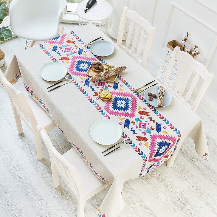 欧式田园风餐桌布 防烫简约棉麻餐桌布艺茶几...