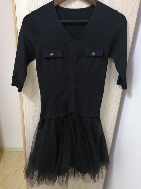 针织半袖连衣裙
