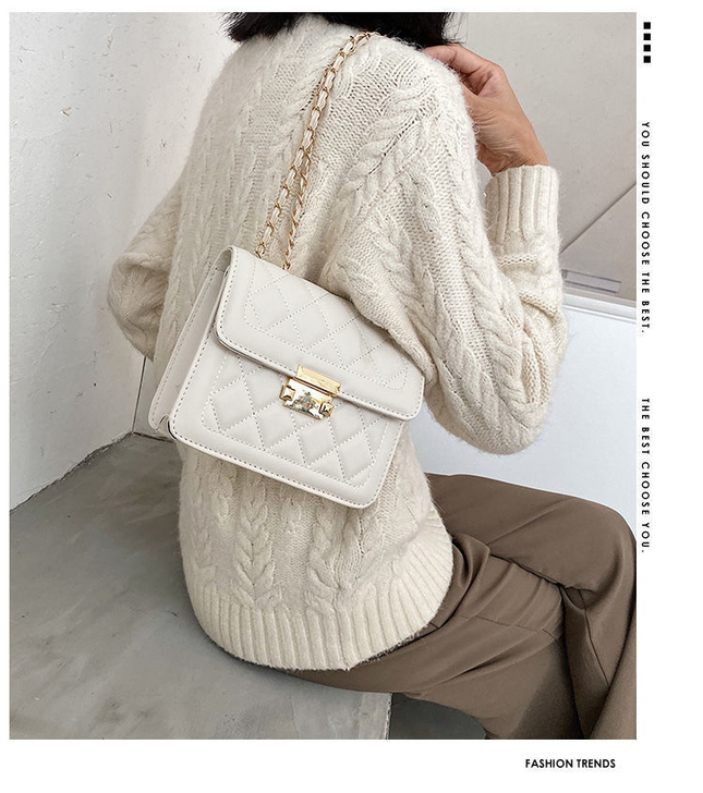 高级感夏小香风菱格链条包包女2021新款潮...