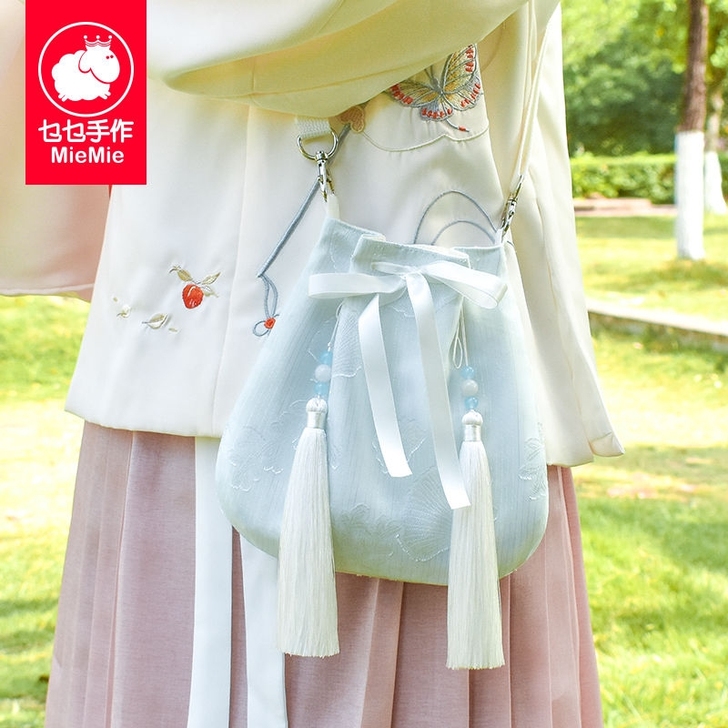 原创手工古风汉服斜挎手提包包