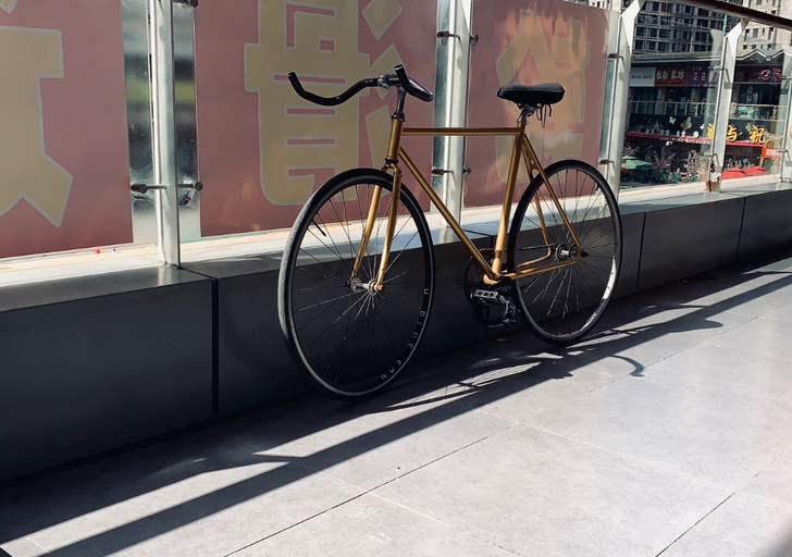 出一辆自组死飞，当初花了两千多，架子颜色是...