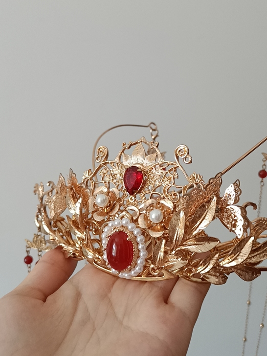 出一套流苏大发冠,汉服发饰