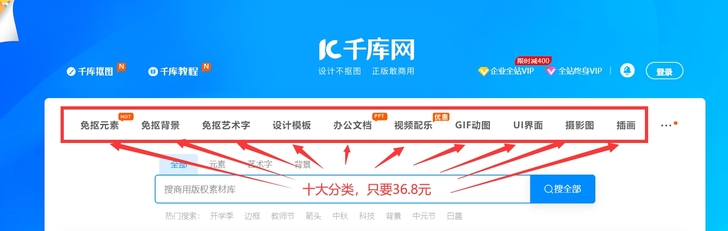 千库网 千图网 摄图网终身免费自助下载，无...