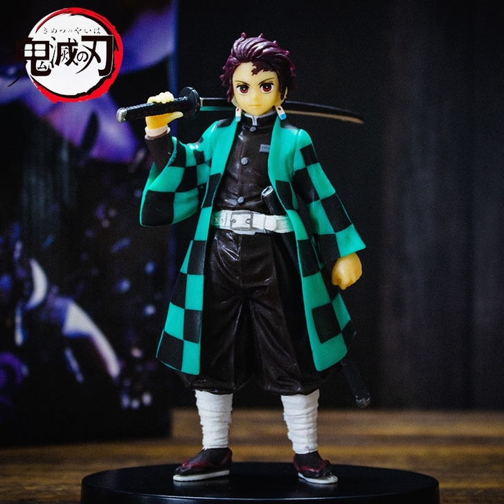 全新 鬼灭之刃手办祢豆子嘴平伊之助我妻善逸...