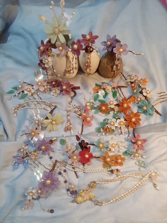 天然石发簪福袋，工期20天，128元非偏包...