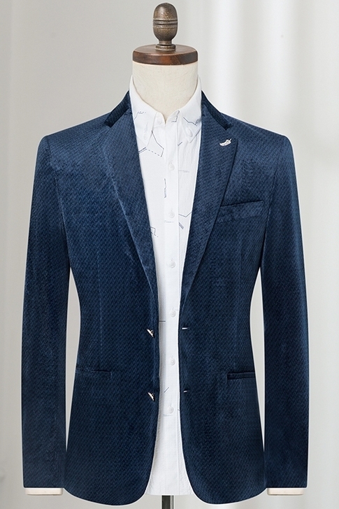 金丝绒面料西服上衣男士商务休闲上班正装韩版...