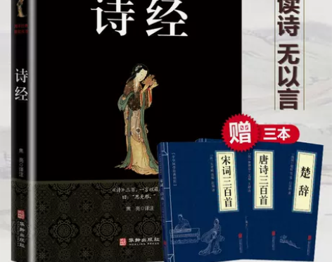 正版诗经楚辞唐诗宋词三百首全集原文译文注释...