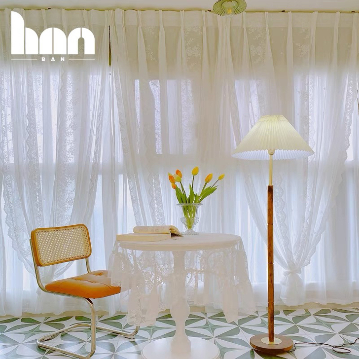 法式公主风白色蕾丝桌布长方形茶几美式田园台...