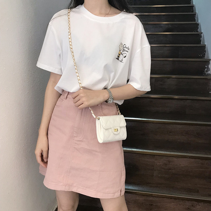 斜挎小包女夏季新款韩版迷你菱格小方包时尚简...