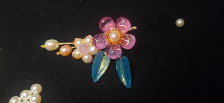 古风汉服发饰 现货淡水珍珠软簪