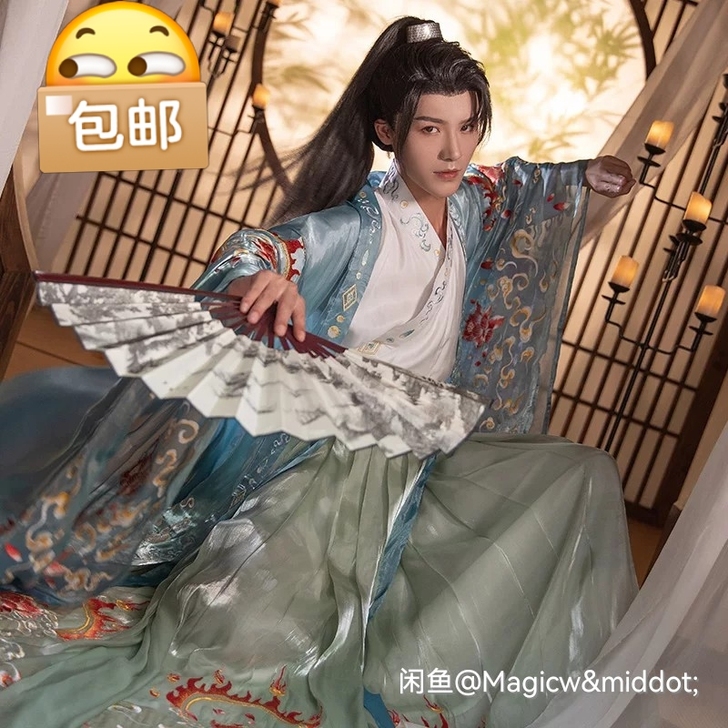 麒麟祥瑞大袖披风外套重工刺绣##amp；h...