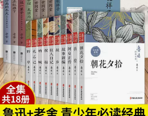鲁迅全集正版经典呐喊朝花夕拾狂人日记老舍全...