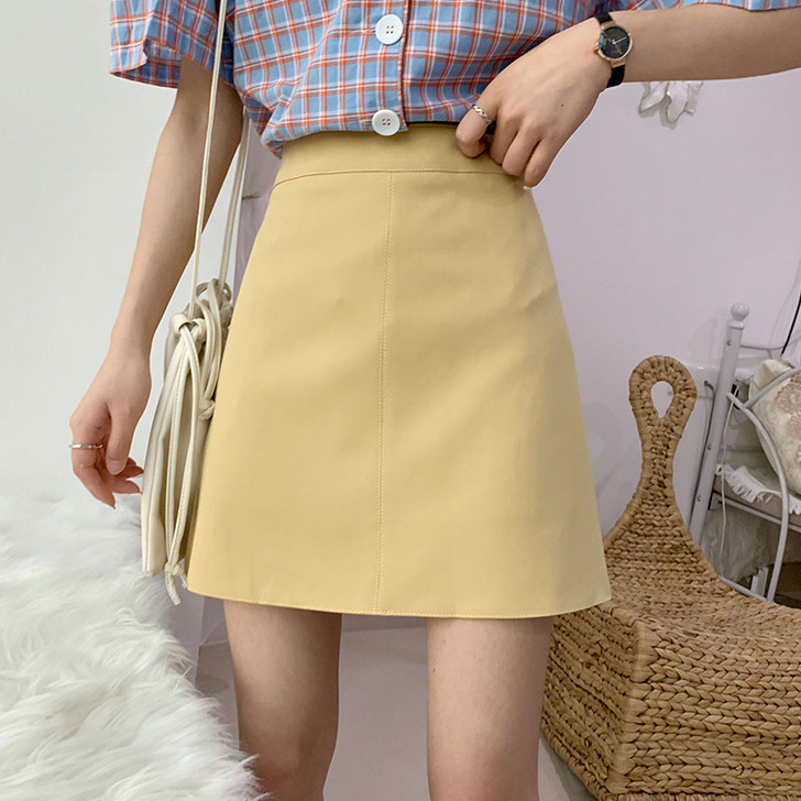 半身裙女2021春夏新款高腰a字裙一步裙显...