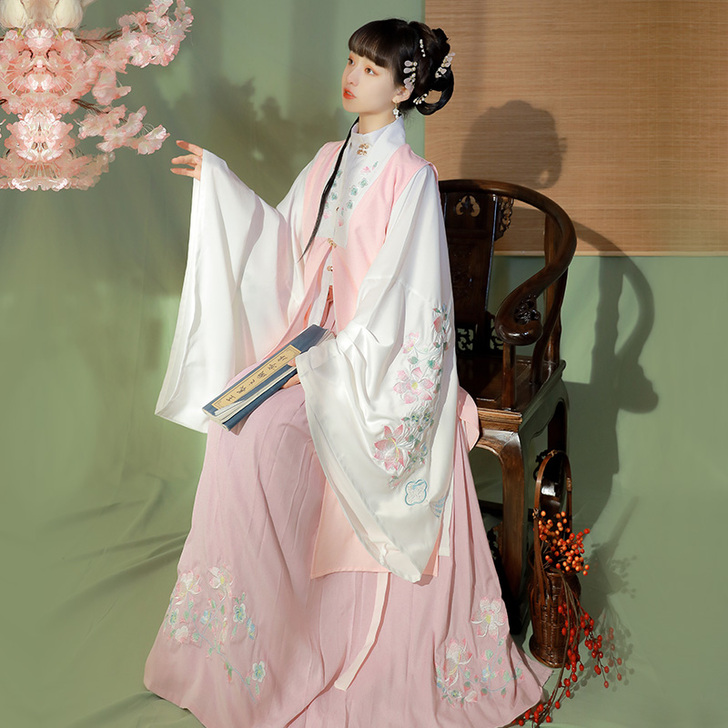 【仙楚姬原创汉服女【陌颜】明制袄裙长比甲#...