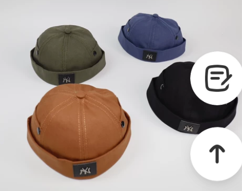 NY男女嘻哈款地主帽 街头潮流无檐帽子 时...