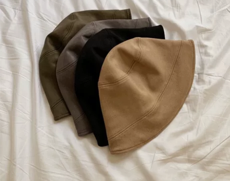 秋冬渔夫帽百搭遮脸帽子显脸小日系水桶帽素颜...