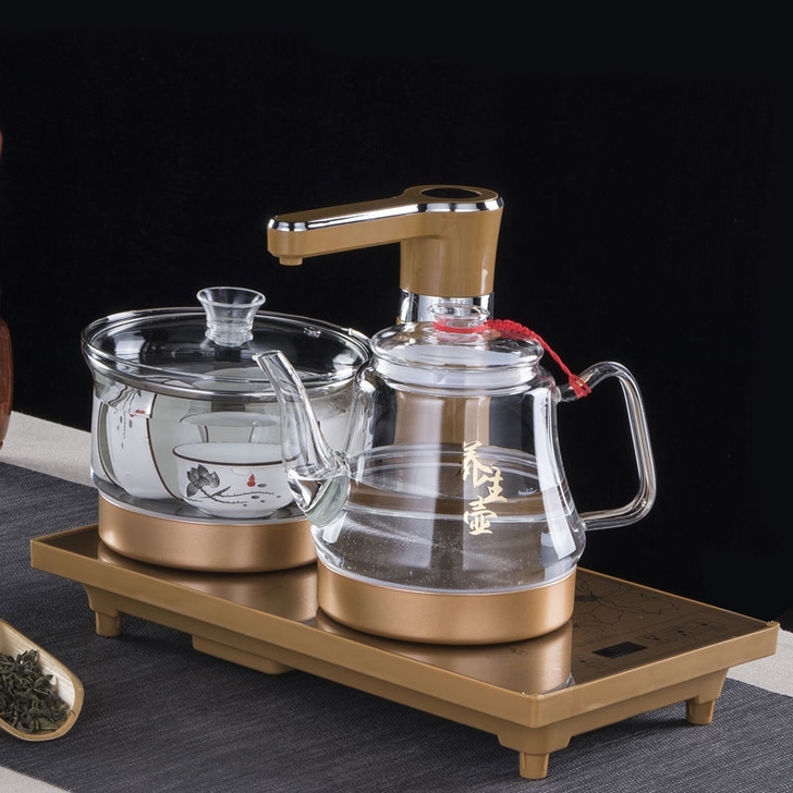 自动上水壶茶会友电热水壶大容量不锈钢自动断...