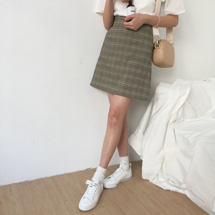 付邮送  陆小团团 韩版新款百搭高腰显瘦少...