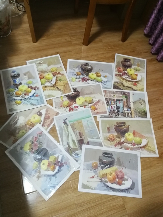 画室搬迁，出色彩作品