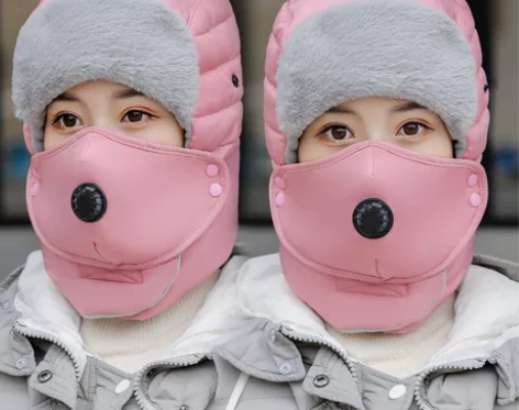 帽子女冬天骑电动车防风防寒帽雷锋帽男加厚保...