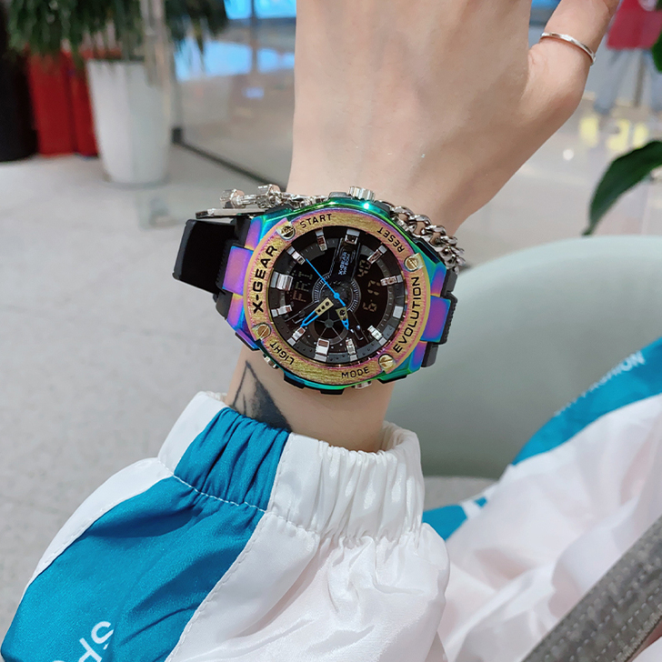 手表男电子风学生情侣潮流防水十大品牌机械抬...