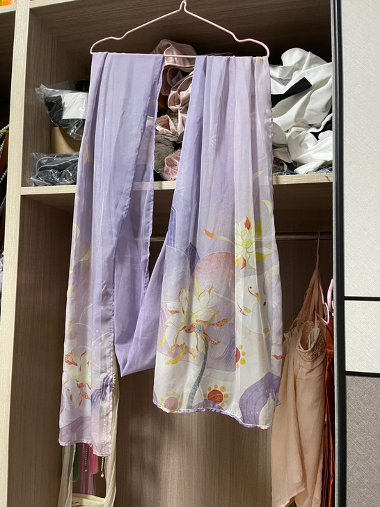 七月夕 鹿饮溪 唐制坦领汉服半臂双色姐妹c...