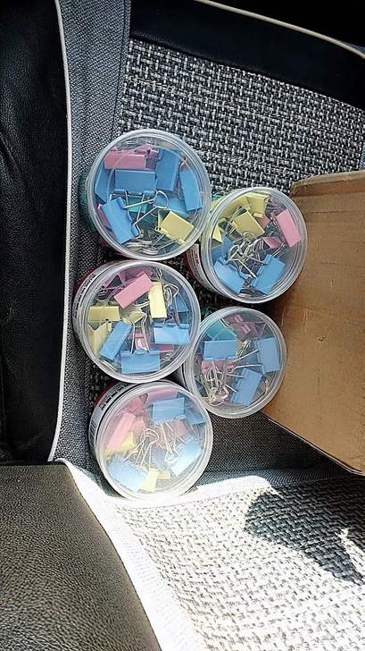 【6.5元40个包邮】全新包邮彩色长尾夹燕...