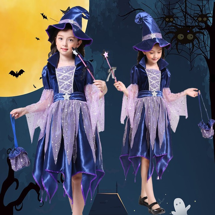 万圣节儿童服装巫女服cospIay化妆舞会...