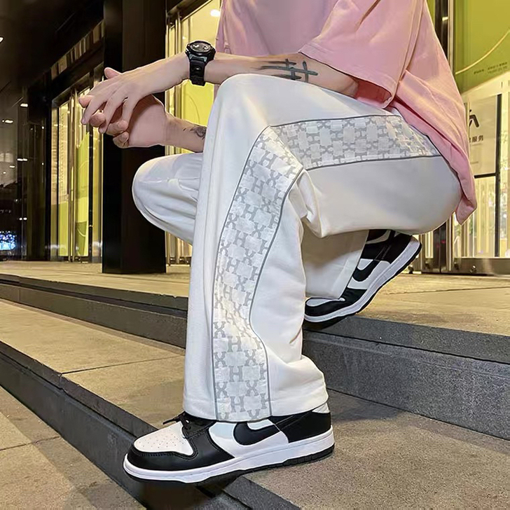高街裤子垂坠感宽松潮流美式hiphop炸街...