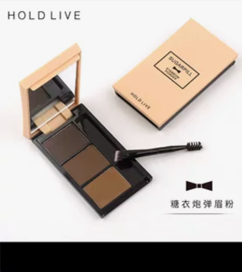 HOLD LIVE糖衣炮弹三色立体眉粉灰咖...