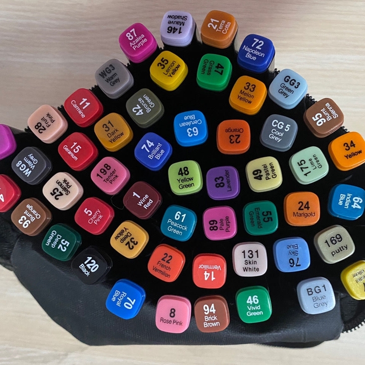 厂价清仓马克笔50包54支多送2支共56支...