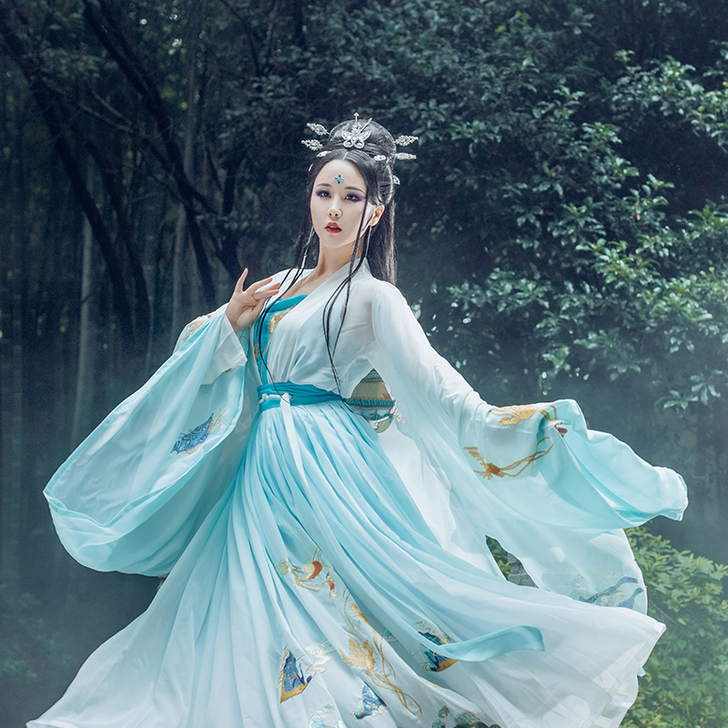 序绘原创汉服重工刺绣6米裙 三足金乌汉元素...