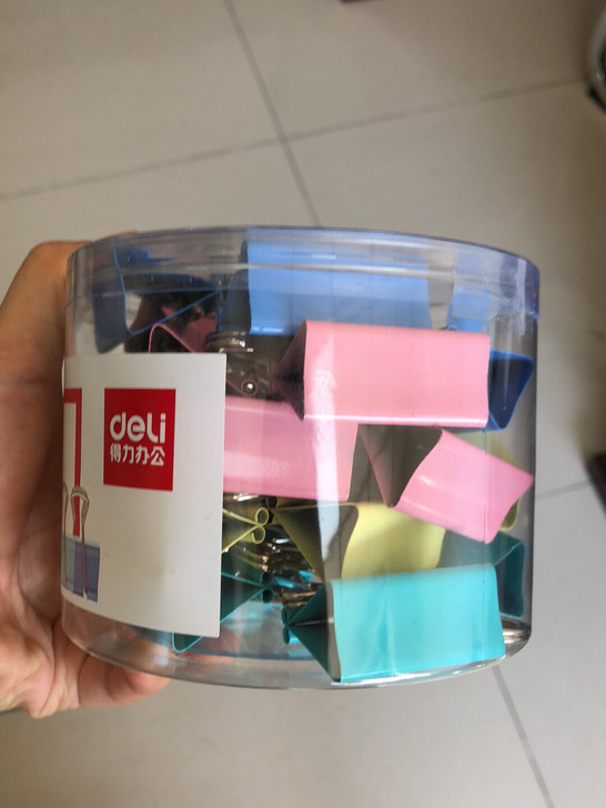 得力全新！欧标全新！未开包装！长尾夹 一口...